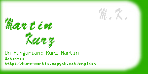 martin kurz business card